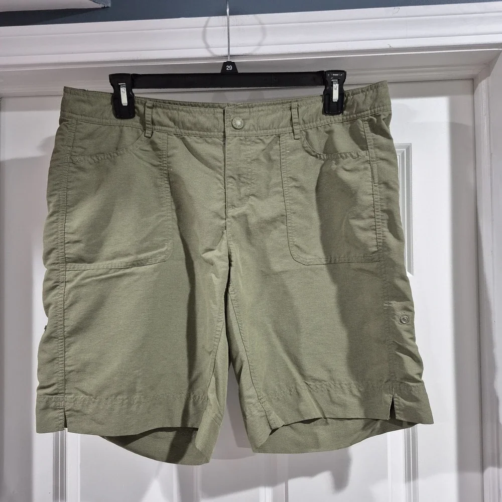 North Face Shorts Womens 16 Green‎ Horizon 2.0 Roll Up Hiking Nylon Lightweight